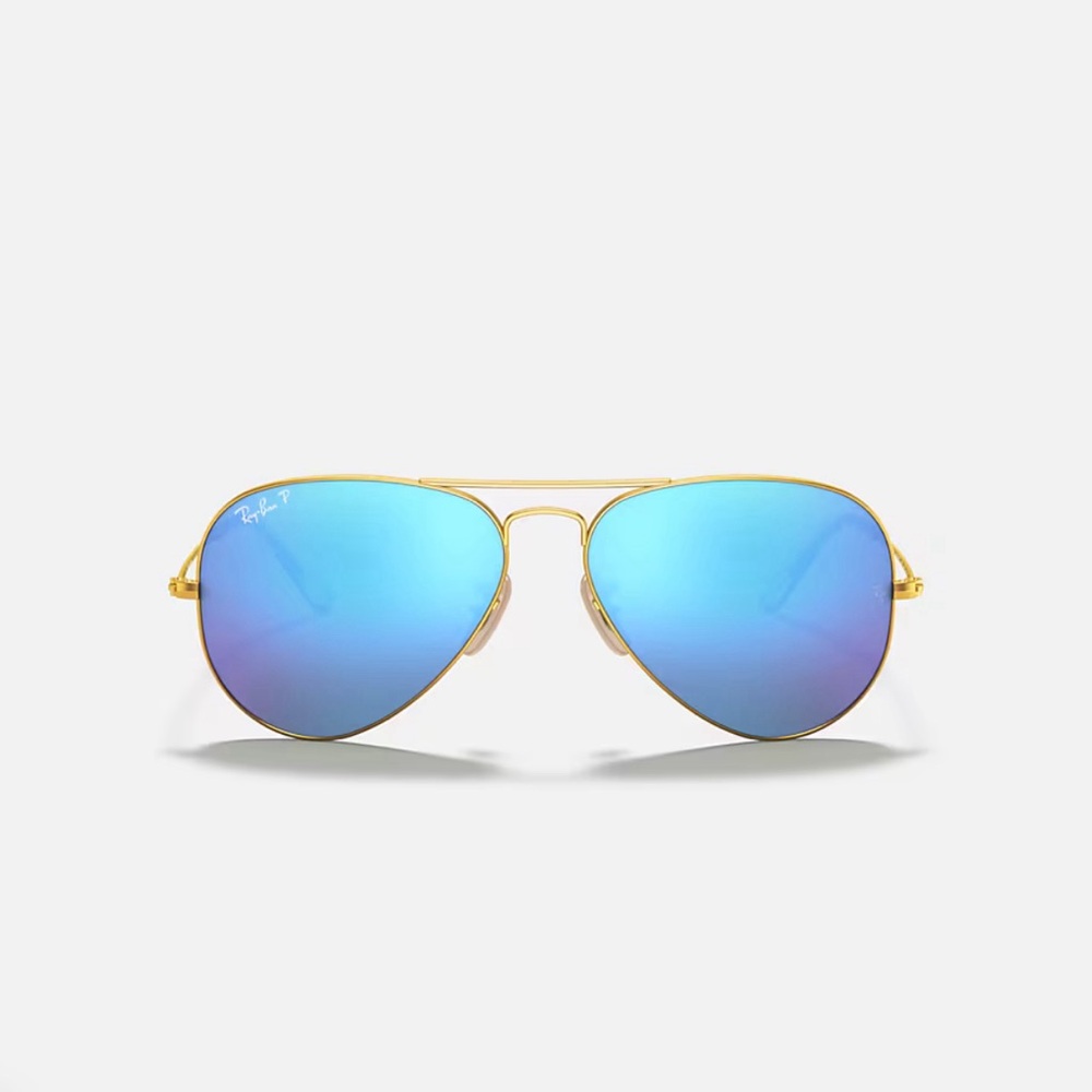 Ray-Ban Aviator Sunglasses with Blue Lenses